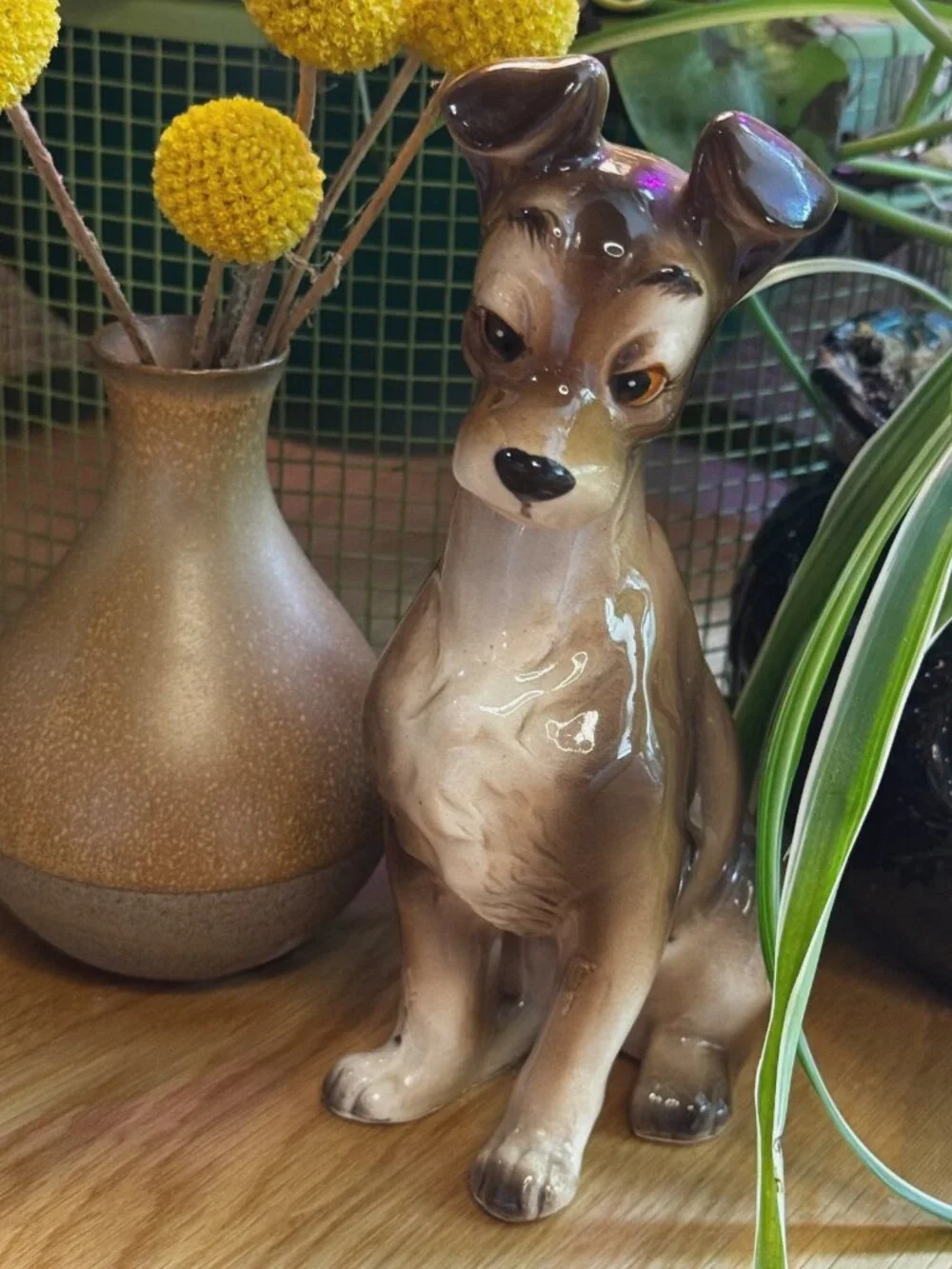 Walt Disney Lady and the Tramp, Tramp Ceramic Figurine, Vintage Circa 1955